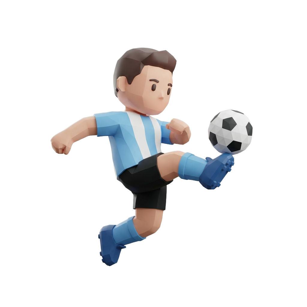 Argentina player volleying