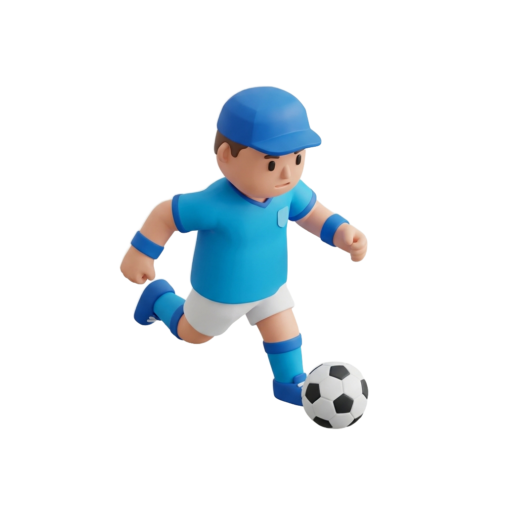Italia player dribbling