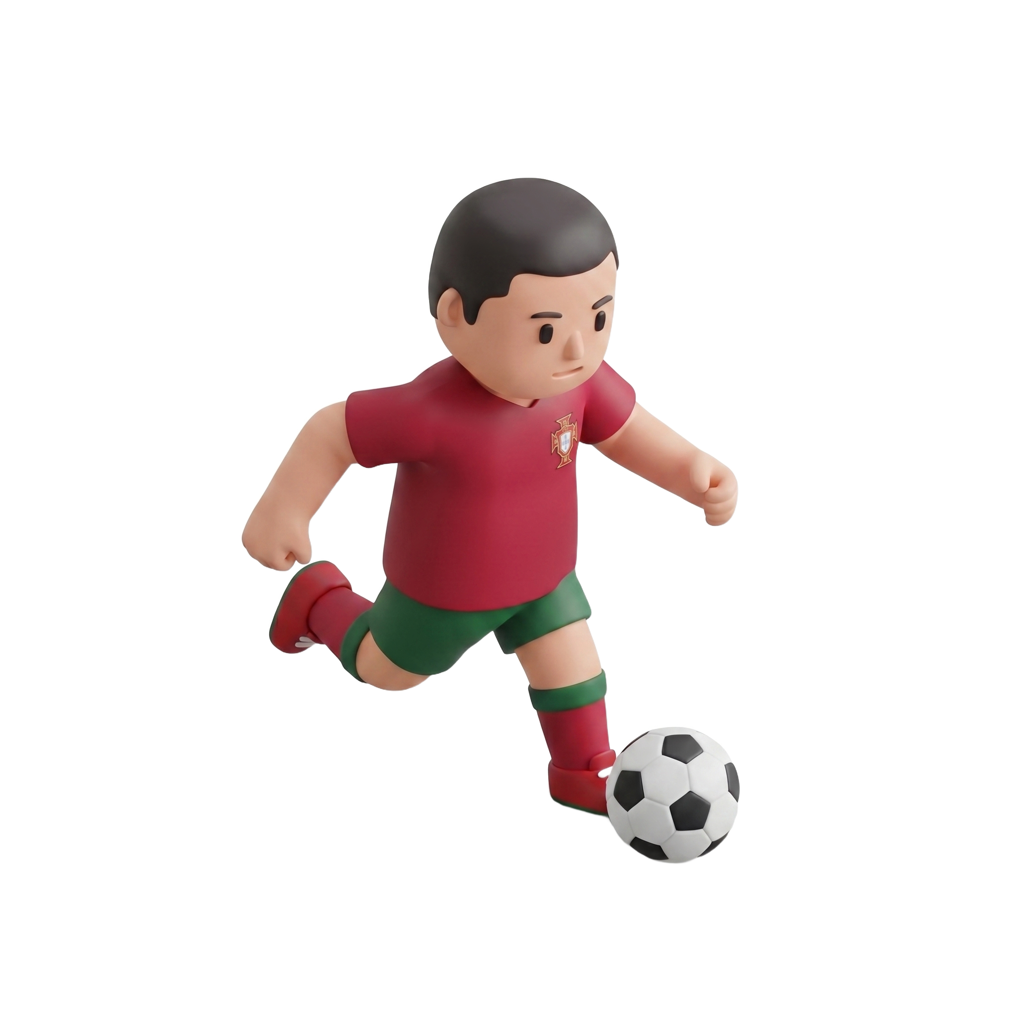 Portugal player dribbling
