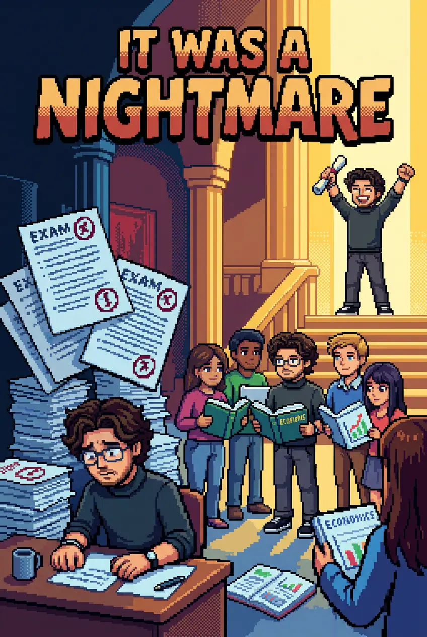 Colorful graduation comic cover celebrating achievement