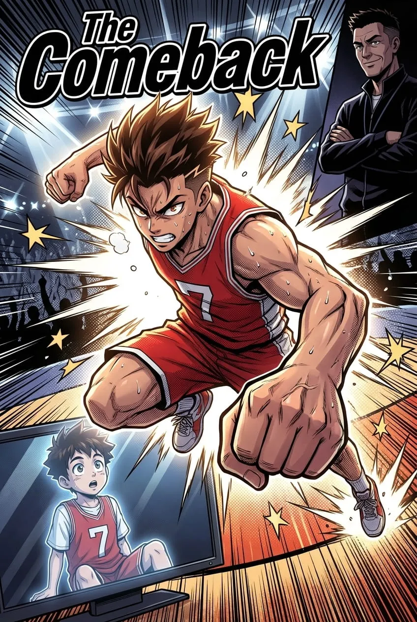 Colorful comic cover featuring a character adventure scene