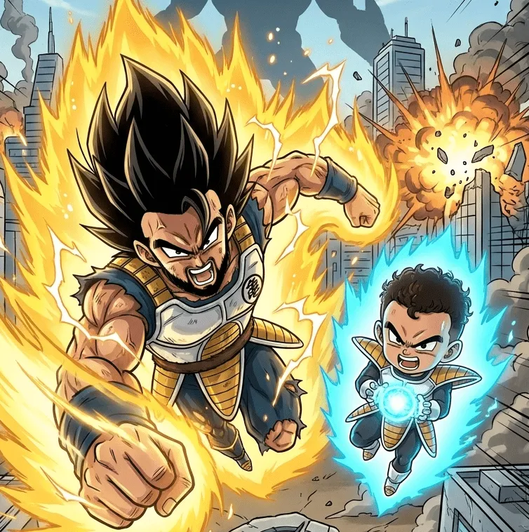 Battle Anime comic style