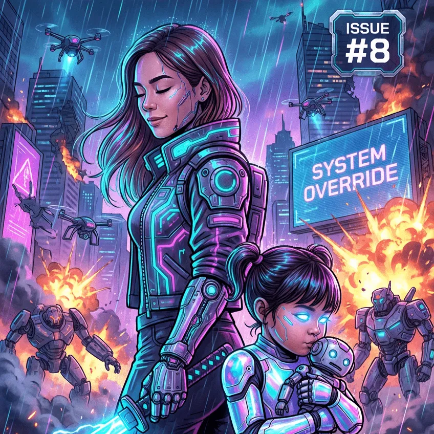 Cyberpunk comic style