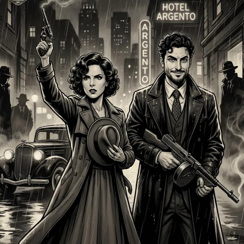 Detective Noir comic style